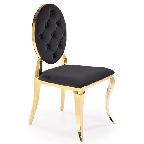 czarno-złote krzesło medalion Ermano