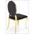 czarno złote krzesło ludwik Ermano