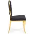 tapicerowane czarno złote krzesło glamour Ermano