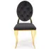 pikowane krzesło czarno-złote Ermano