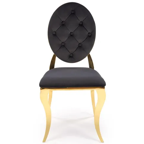 pikowane krzesło czarno-złote Ermano