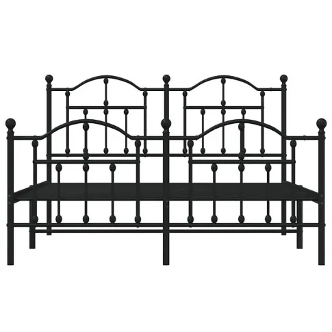 Czarne metalowe łóżko Wroxo