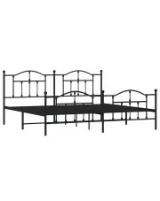 Czarne metalowe łóżko loftowe 200x200cm - Wroxo w sklepie Edinos.pl