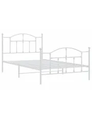 Białe metalowe łóżko pojedyncze 100x200 cm - Wroxo w sklepie Edinos.pl