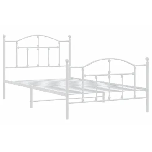 Biale lozko z metalu Wroxo