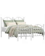 Białe metalowe łóżko industrialne 120x200 cm - Azos w sklepie Edinos.pl