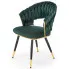 zielone tapicerowane krzesło glamour Braga