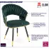 zielono złote krzesło w stylu glamour Braga