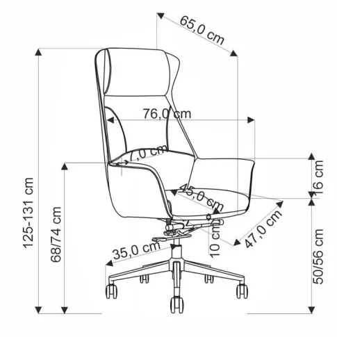 wymiary fotela biurowego Contigo