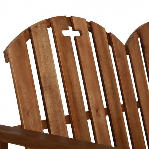 Szczegółowe zdjęcie nr 5 produktu Drewniana ławka ogrodowa Manus - brązowa