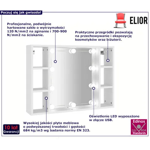 Nowoczesna toaletka wisząca lub stojąca Higa