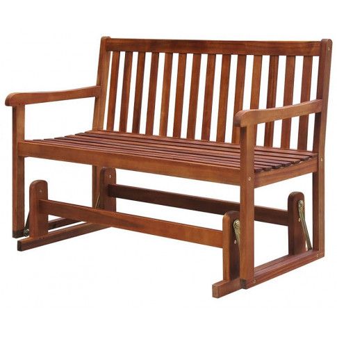 Zdjęcie produktu Drewniana ławka ogrodowa z huśtawką Leos - brązowa.