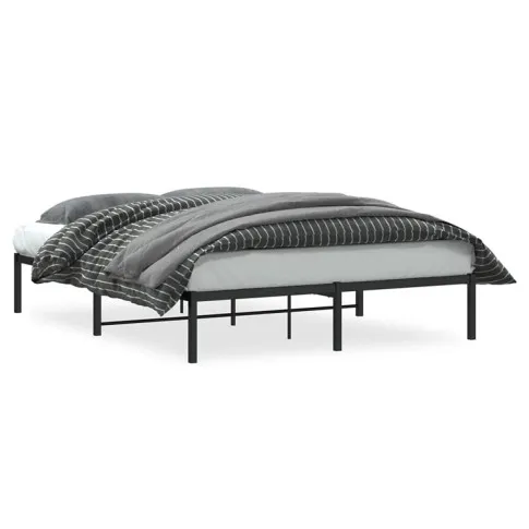 Czarne minimalistyczne łóżko Dafines