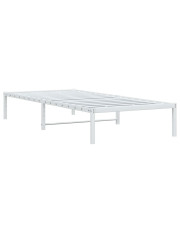 Białe metalowe łóżko w stylu loft 90x200 cm - Dafines w sklepie Edinos.pl