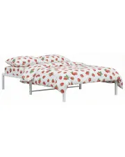 Białe loftowe łóżko z metalu 100x200 cm - Tresto w sklepie Edinos.pl