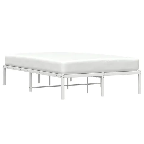 Białe łóżko metalowe Dafines