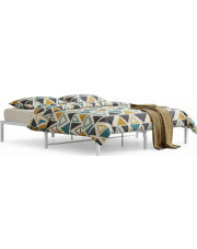 Białe industrialne łóżko metalowe 120x200 cm - Tresto w sklepie Edinos.pl