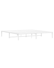 Białe metalowe minimalistyczne łóżko 160x200 cm - Dafines