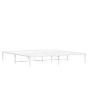 Białe minimalistyczne łóżko z metalu 180x200 cm - Dafines w sklepie Edinos.pl