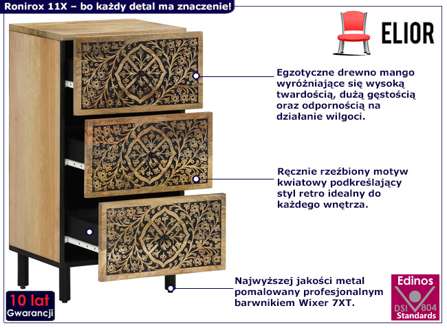 Drewniana komoda  Ronirox 11X