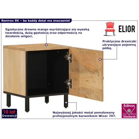 Szafka nocna na nóżkach Ronirox 9X