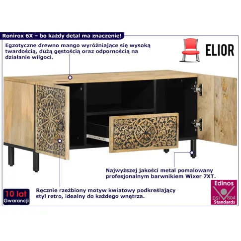 Szafka RTV z drzwiczkami i szufladą Ronirox 6X