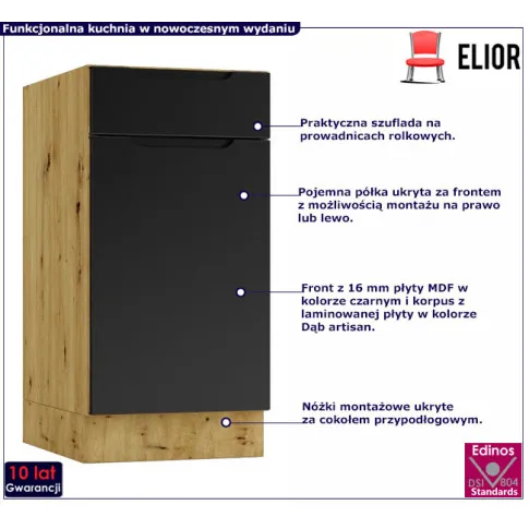 kuchenna szafka dolna czarna Granada 5X