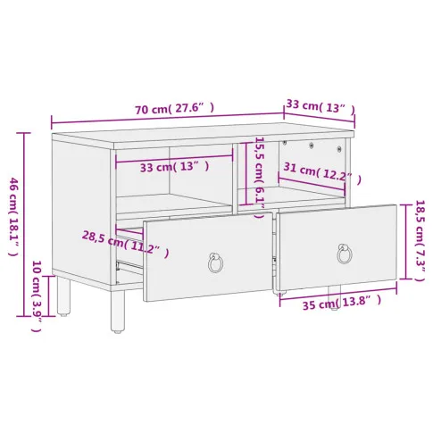 Wymiary szafki RTV Ronirox 4X