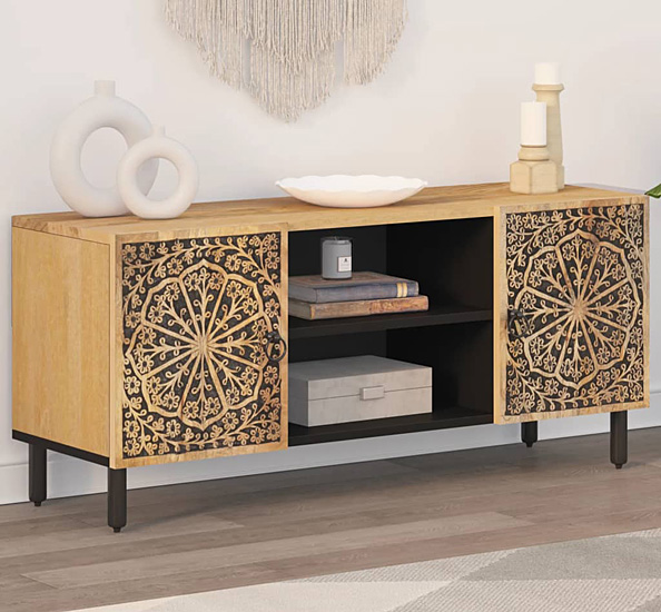 Wizualizacja drewnianej szafki RTV Dikon 3X