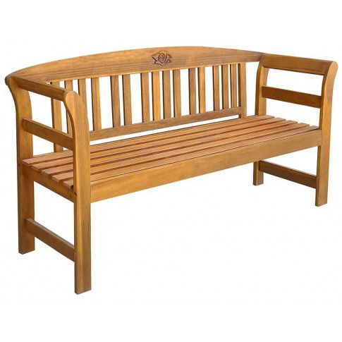 Zdjęcie produktu Drewniana ławka ogrodowa Nuln - brązowa.