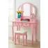 Fotografia Różowa toaletka dla nastolatki ze stołkiem - Amber z kategorii Toaletki