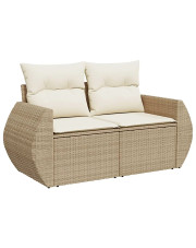 Beżowa dwuosobowa sofa ogrodowa - Alicante 4X