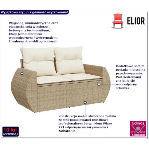 Alicante 4X beżowa sofa ogrodowa