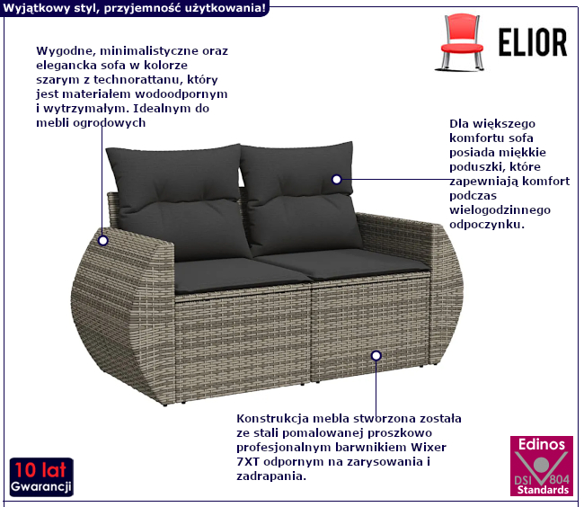 Sofa ogrodowa Alicante 3X