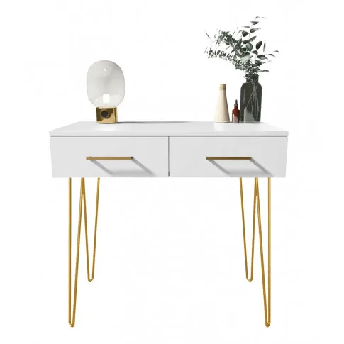 Zdjęcie produktu Biała toaletka młodzieżowa z szufladami - Perissa.