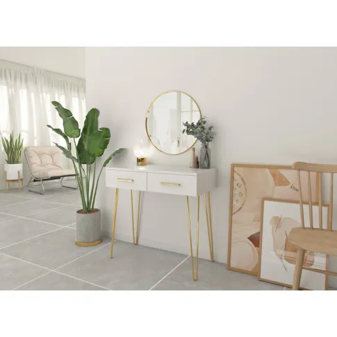 Zdjęcie biała toaletka młodzieżowa dla nastolatki Perissa | Edinos.pl