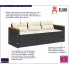 Saragossa 3X czarna sofa ogrodowa