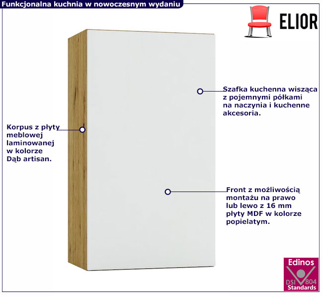 szara szafka ścienna Orfa 19X