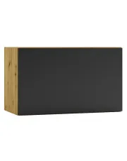 Czarna szafka pod okap 60 cm dąb artisan + czarny - Granada 22X w sklepie Edinos.pl