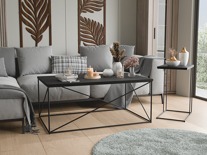 Wizualizacja ławy Cordani 4X czarny