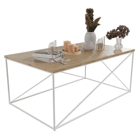 Stolik kawowy do salonu Sekros 5X biały dab artisan