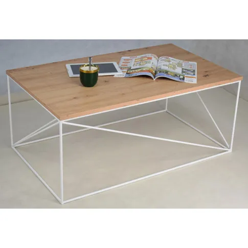 Prezentacja prostokątnej ławy Sekros 5X biały dąb artisan