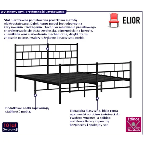 Lunaro czarna rama łóżka