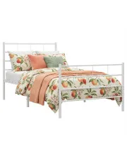 Białe łóżko dla jednej osoby 90x200 - Aretuza w sklepie Edinos.pl