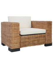 Rattanowy fotel ogrodowy z poduszkami - Alarion