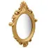 Owalne złote lustro w stylu glamour - Gloros 4X
