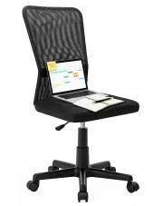 Czarne obrotowe krzesło biurowe - Rana 6X w sklepie Edinos.pl