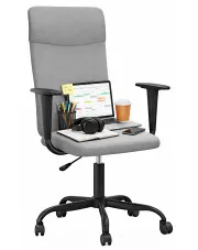Jasnoszare krzesło biurowe z regulowaną wysokością - Remes 4X w sklepie Edinos.pl
