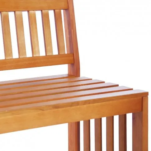 Szczegółowe zdjęcie nr 4 produktu Ogrodowa drewniana ławka z oparciem Zarella - brązowa