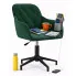 Ciemnozielone obrotowe krzesło biurowe bez kółek - Picanta 10X
